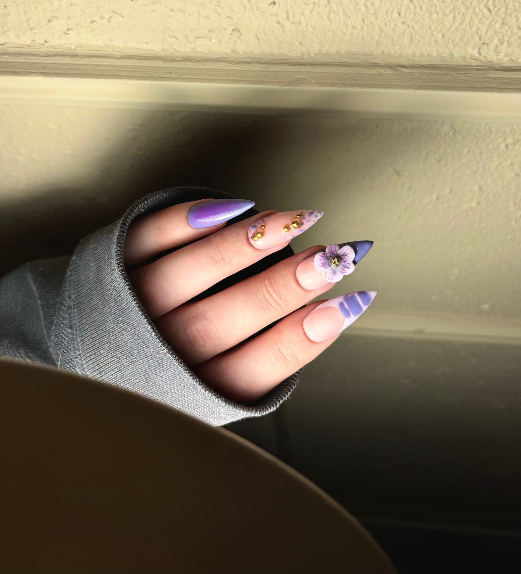 Gel X nagels close-up